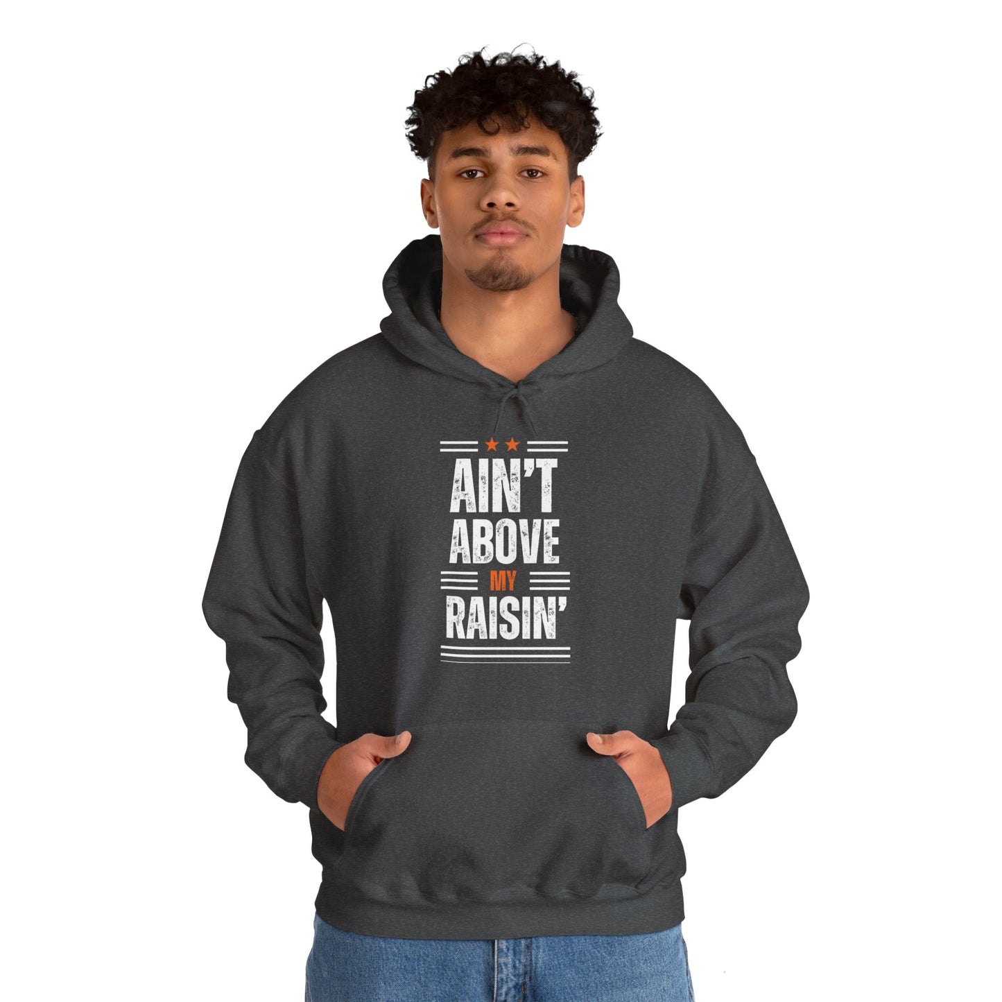 "Ain't Above My Raisin'" Hooded Sweatshirt