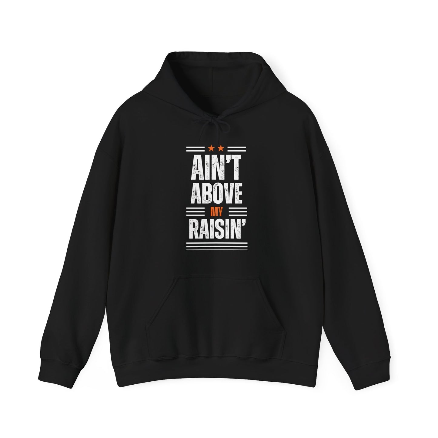 "Ain't Above My Raisin'" Hooded Sweatshirt