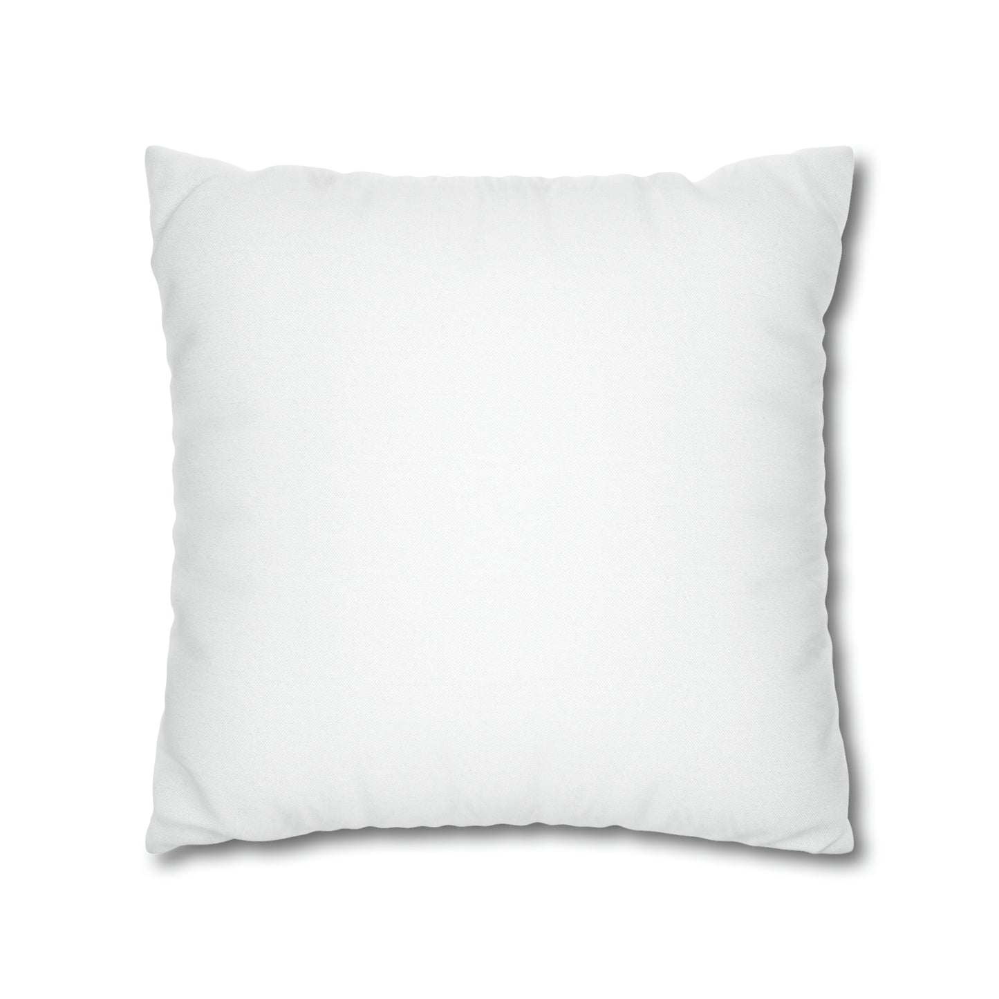 Family Name in Decorative Wreath Pillow Cover - White