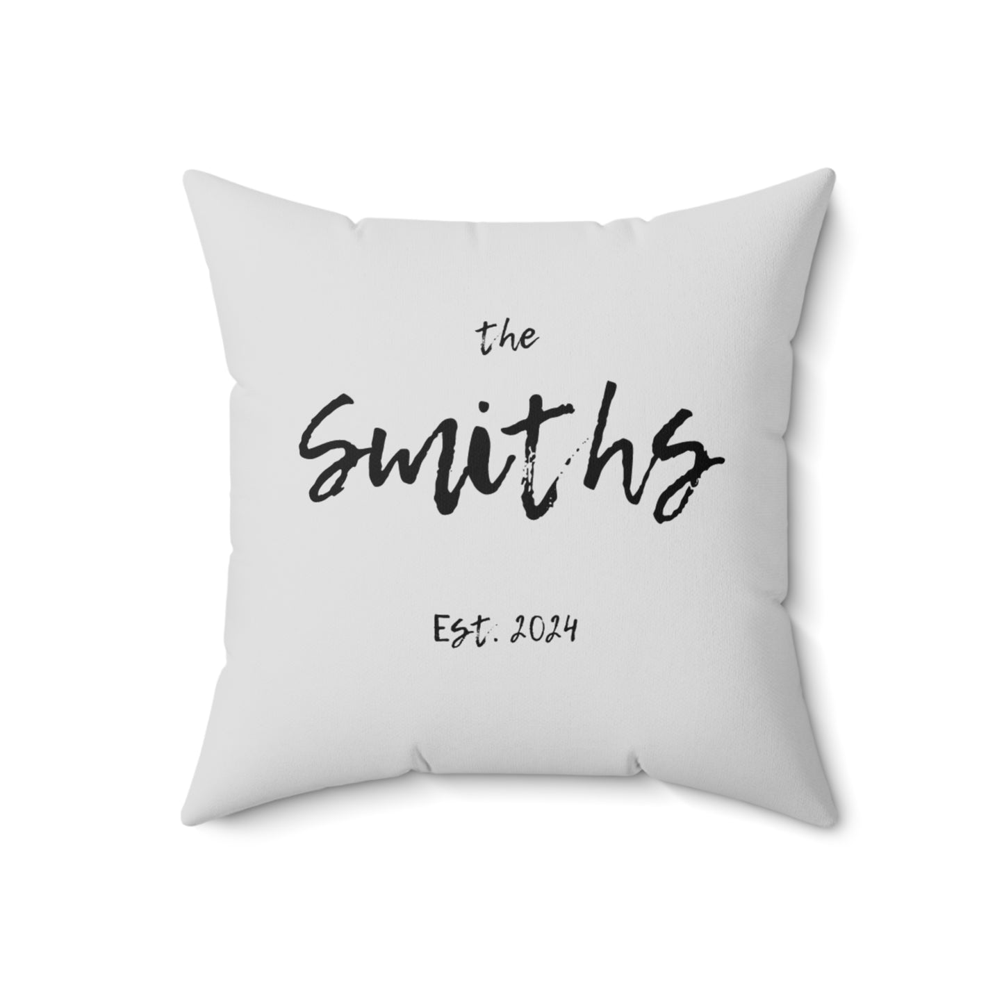 Family Name Decorative Pillow - Grey