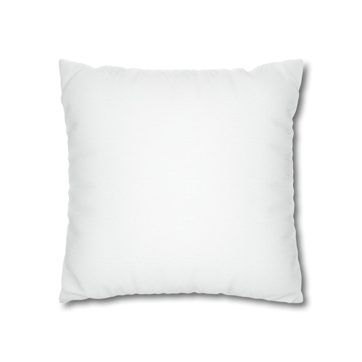 Family Name in Decorative Wreath Pillow Cover - White