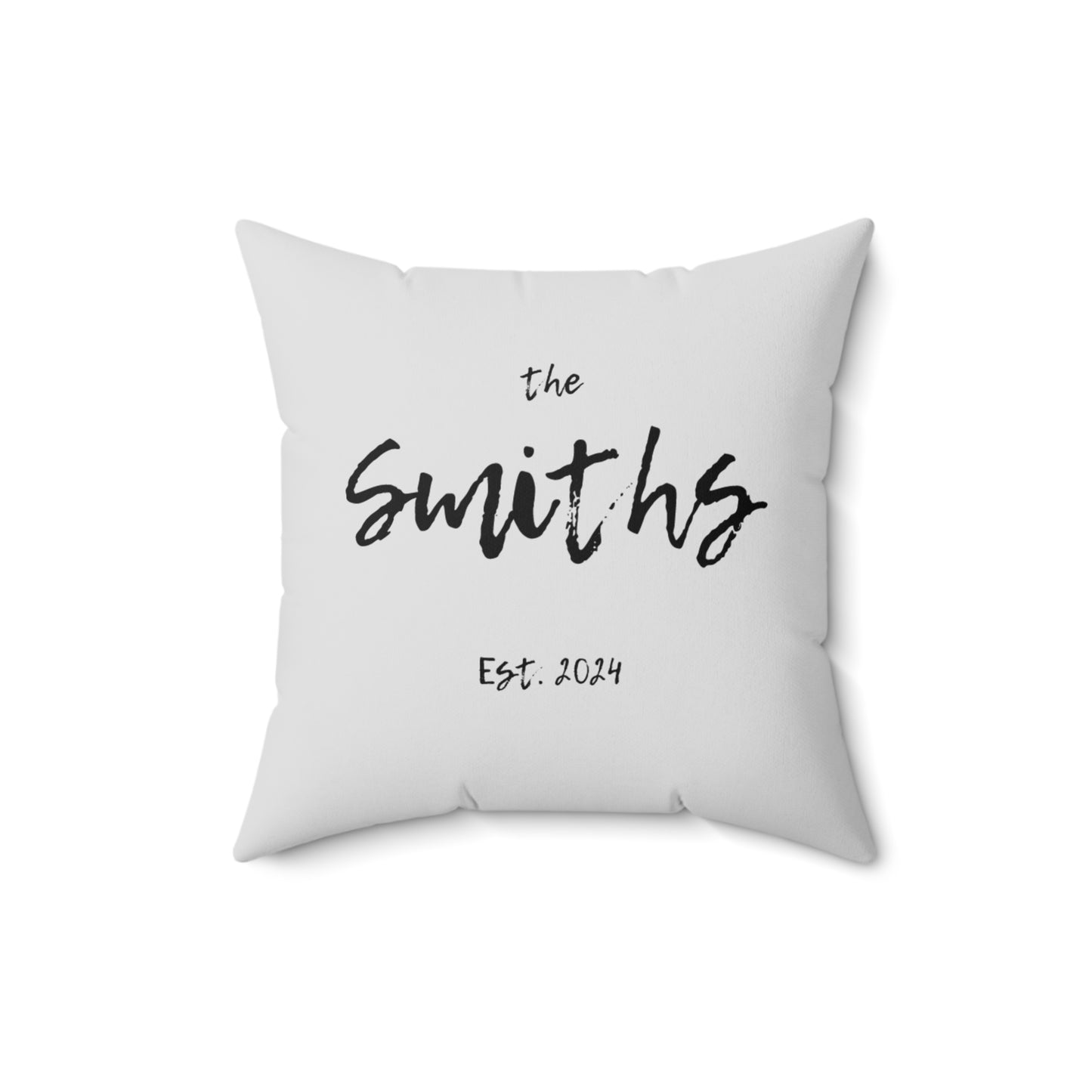 Family Name Decorative Pillow - Grey