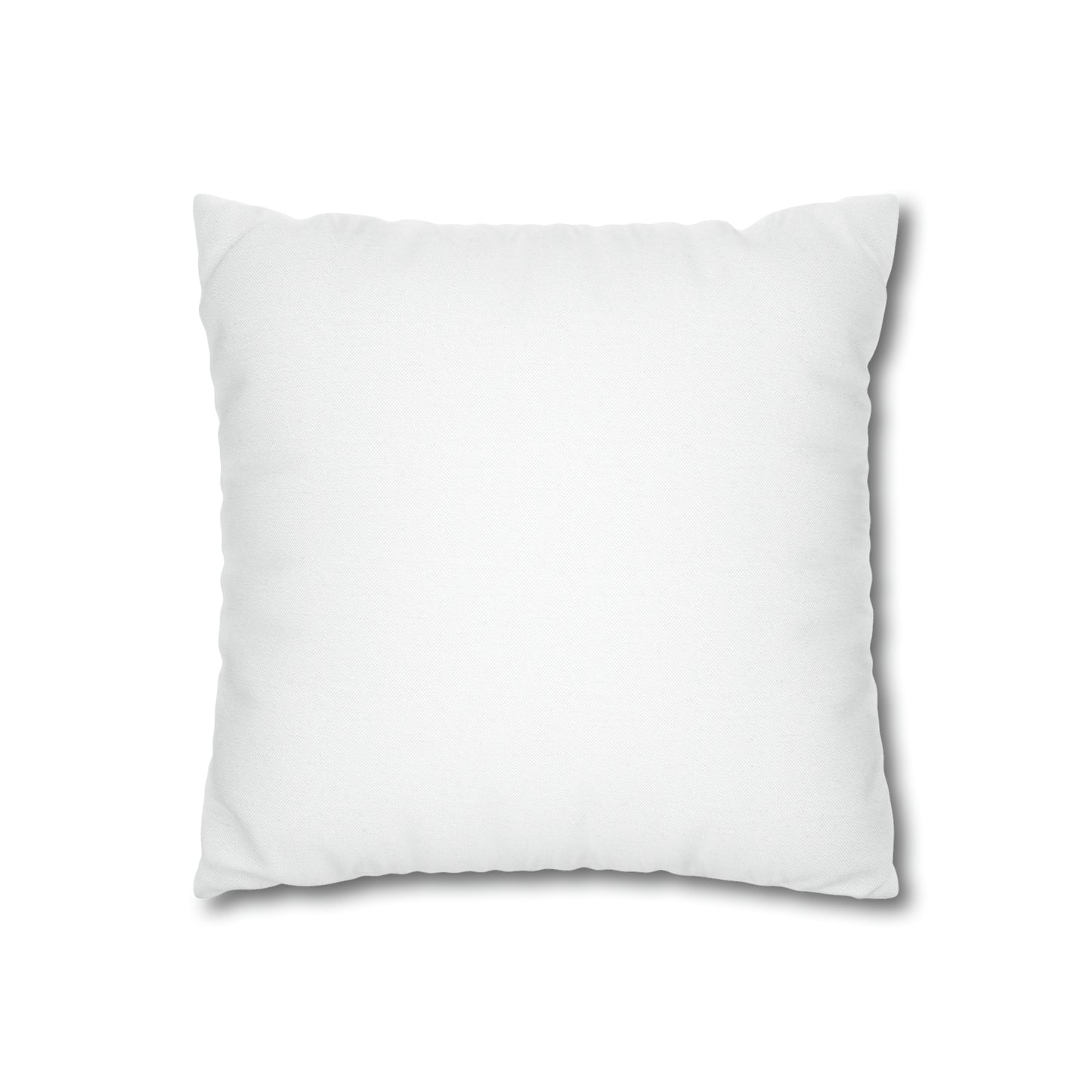 Family Name in Decorative Wreath Pillow Cover - White