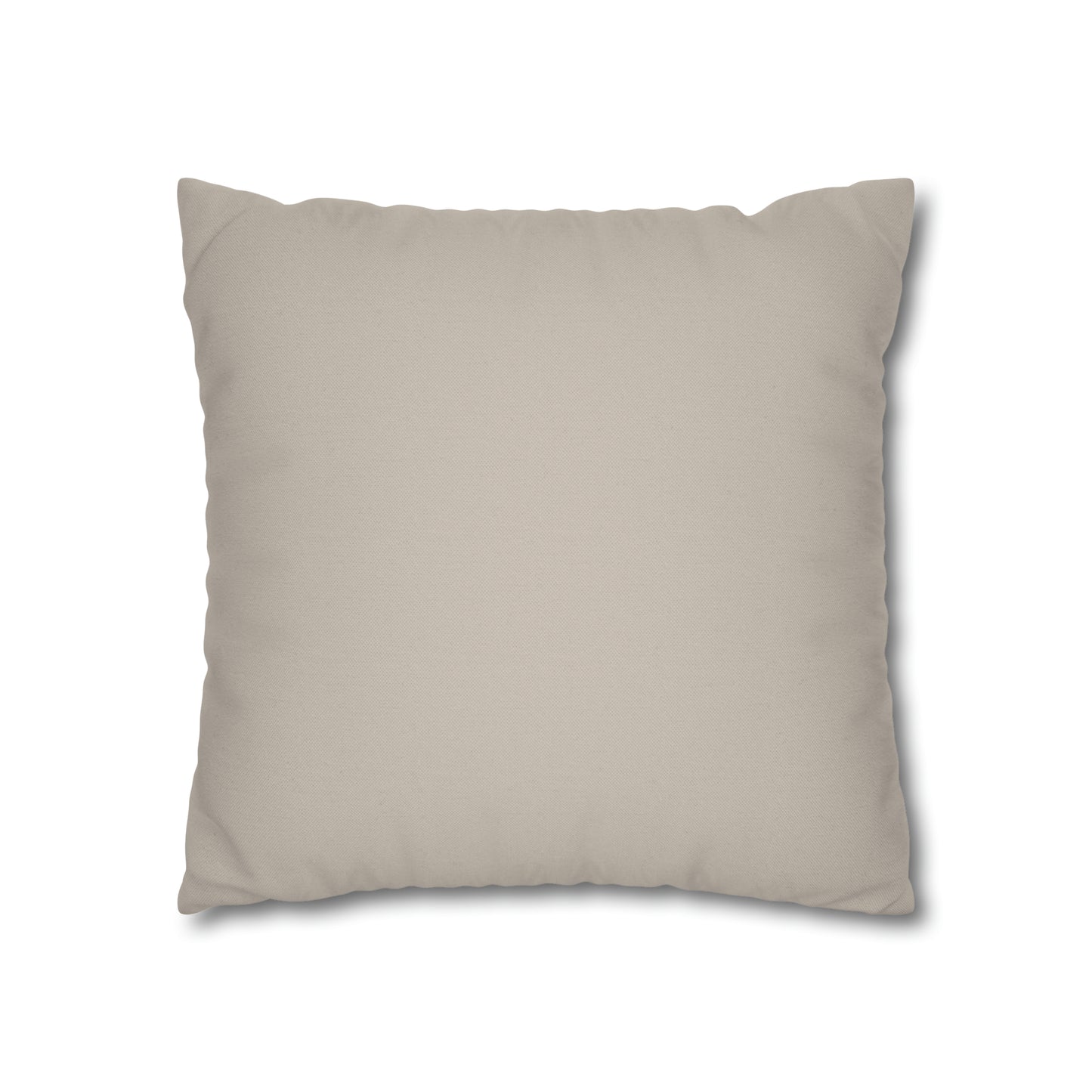 Family Name in Decorative Wreath Pillow Cover - Greige