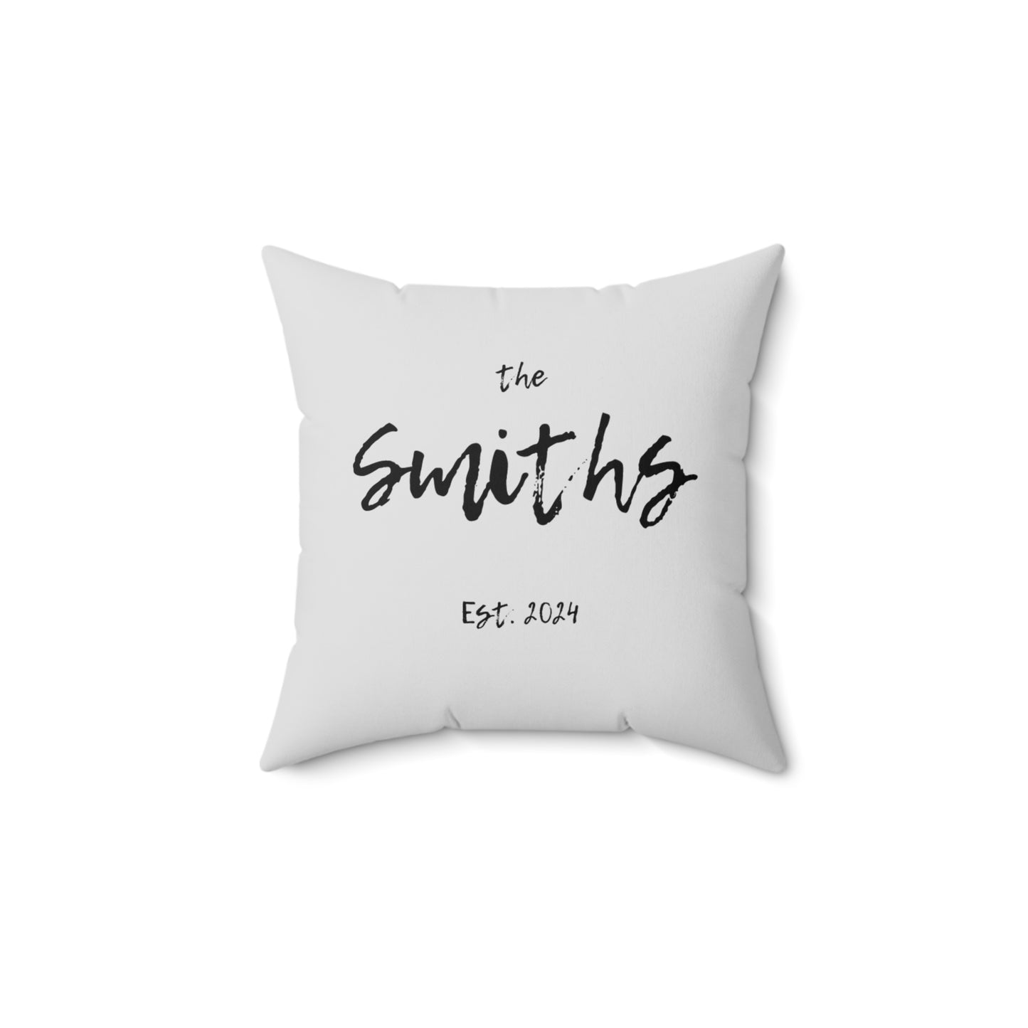 Family Name Decorative Pillow - Grey